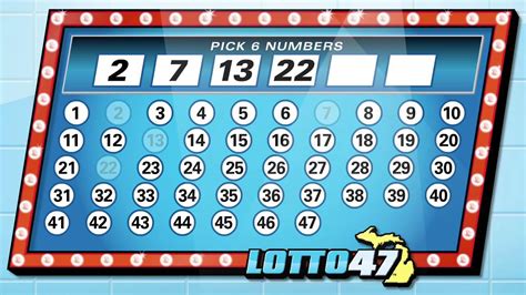 michigan lottery 47|lotto 47 ezmatch winning numbers.